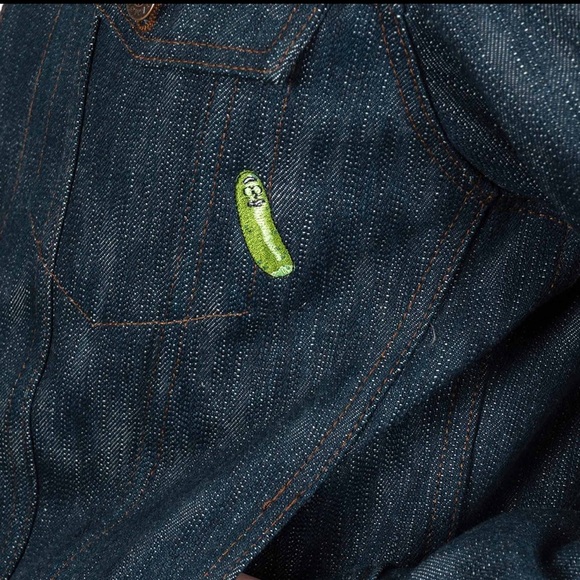 NWT Naked and Famous Pickle Rick “Solenya” Denim Jacket/Classic Fit Size Small - Picture 6 of 10